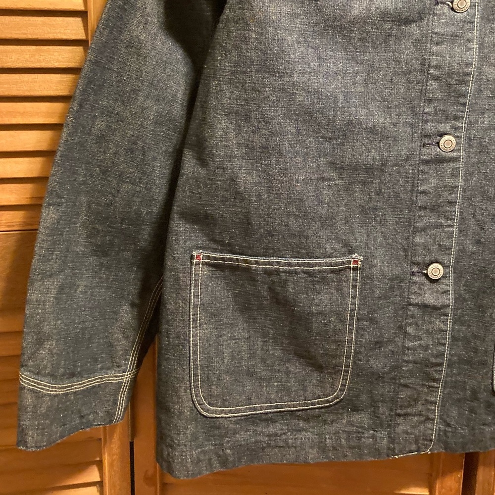 Gap Blue Denim Jean Jacket with Blade Collar - Picture 7 of 16